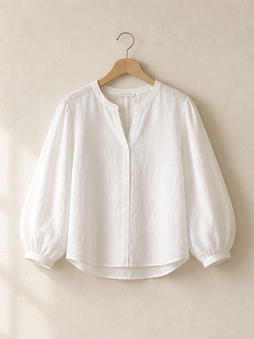 Áo sơ mi linen tay phồng Mây