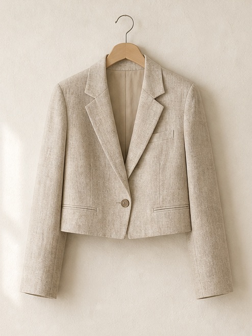 Áo blazer linen dáng lửng Chiều